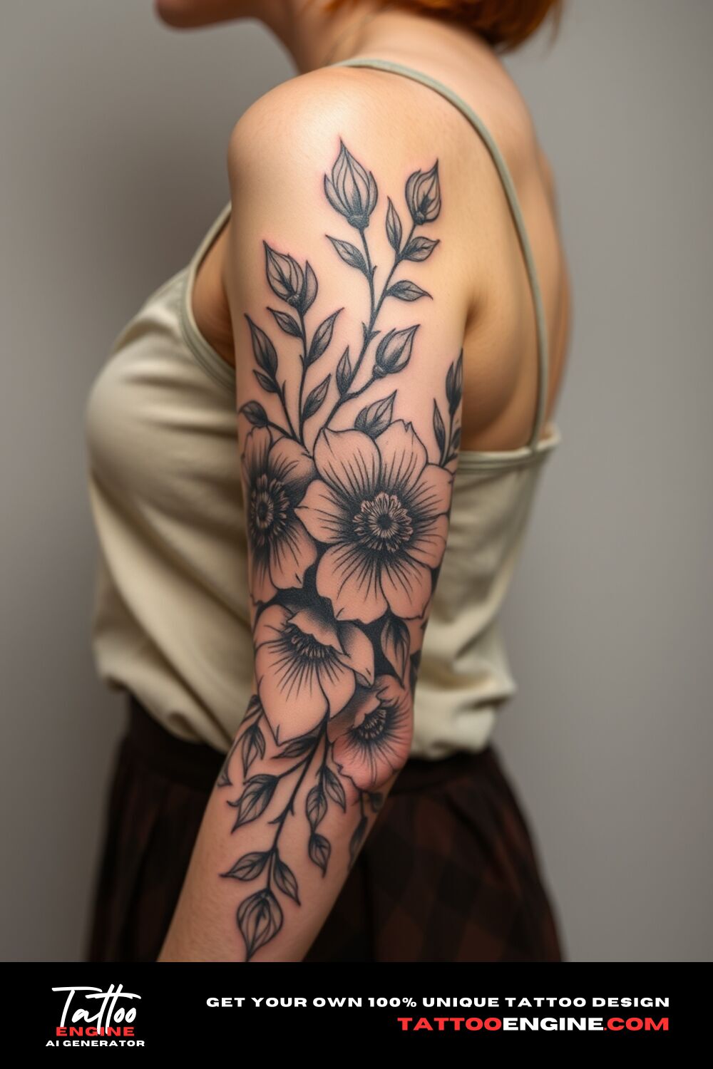 Floral Half Sleeve Tattoo Ideas for Your Forearm