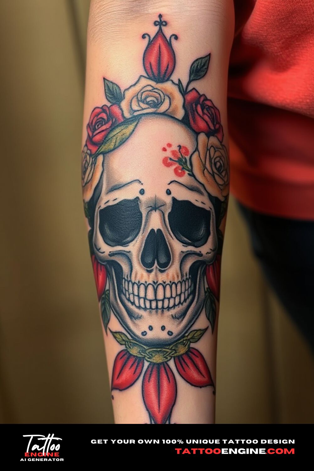 Flower and Skull Tattoo Meaning