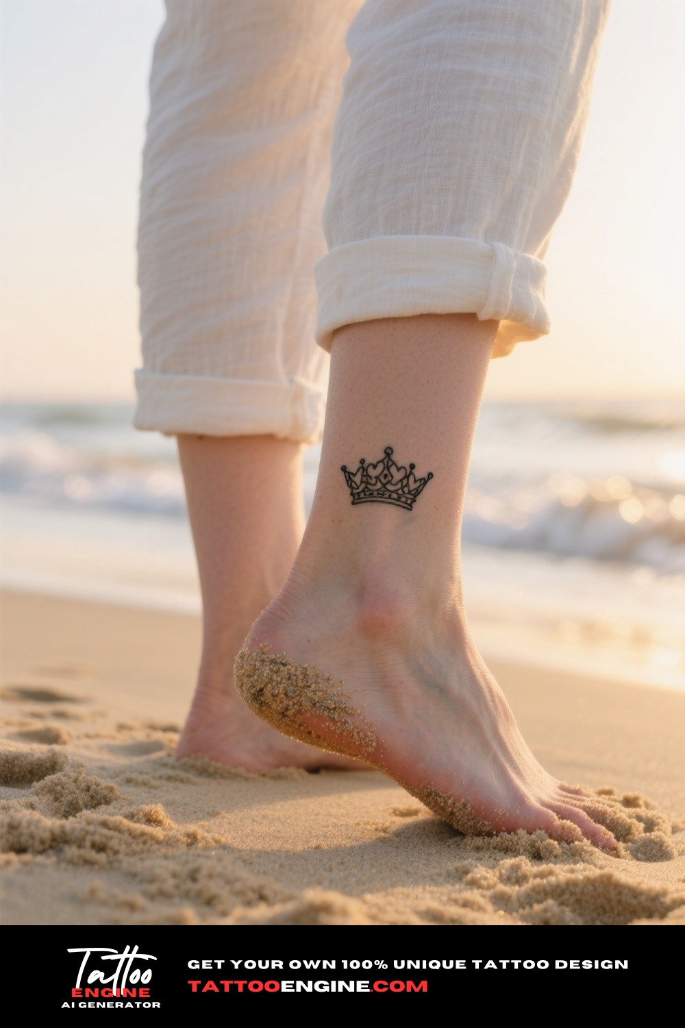 Elegant Expressions: The Allure of Small Crown Tattoos for Women